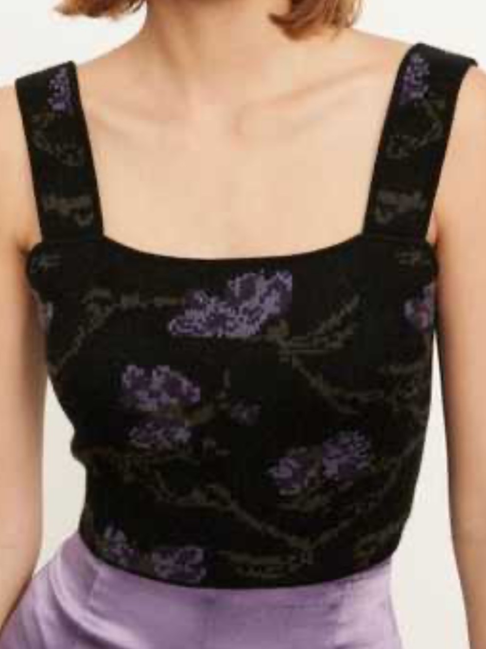 Vince Orchid Wool & Cashmere-Blend Knit Bralette Top, Medium, NWOT
